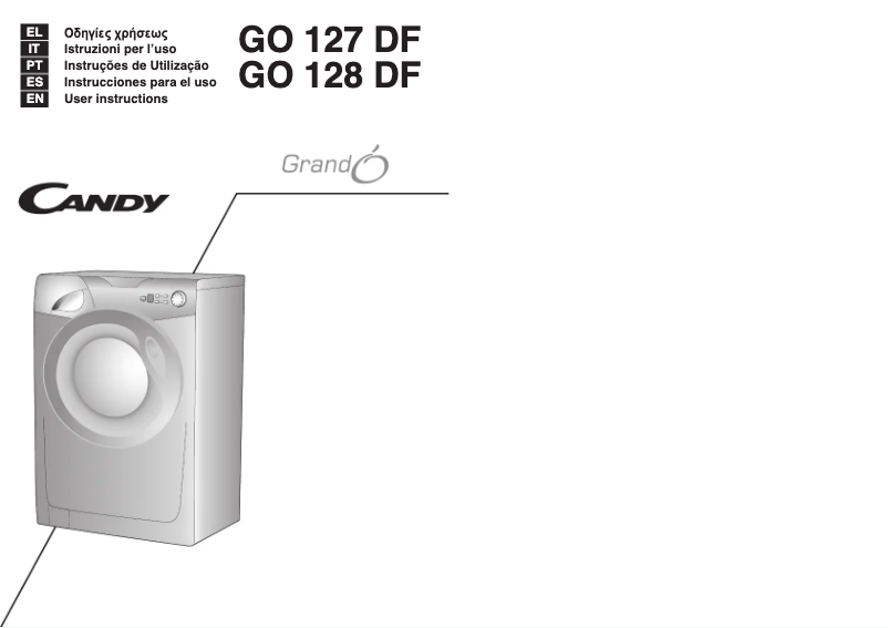 Page 1 de la notice Manuel utilisateur Candy GO 127DF/2-18S