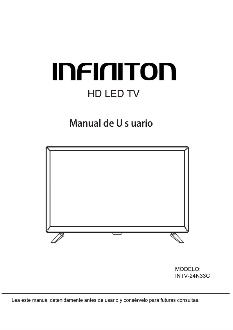 Page 1 de la notice Manuel utilisateur Infiniton INTV-24N33C