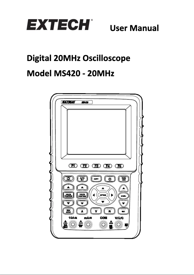 Image de la première page du manuel de l'appareil MS420