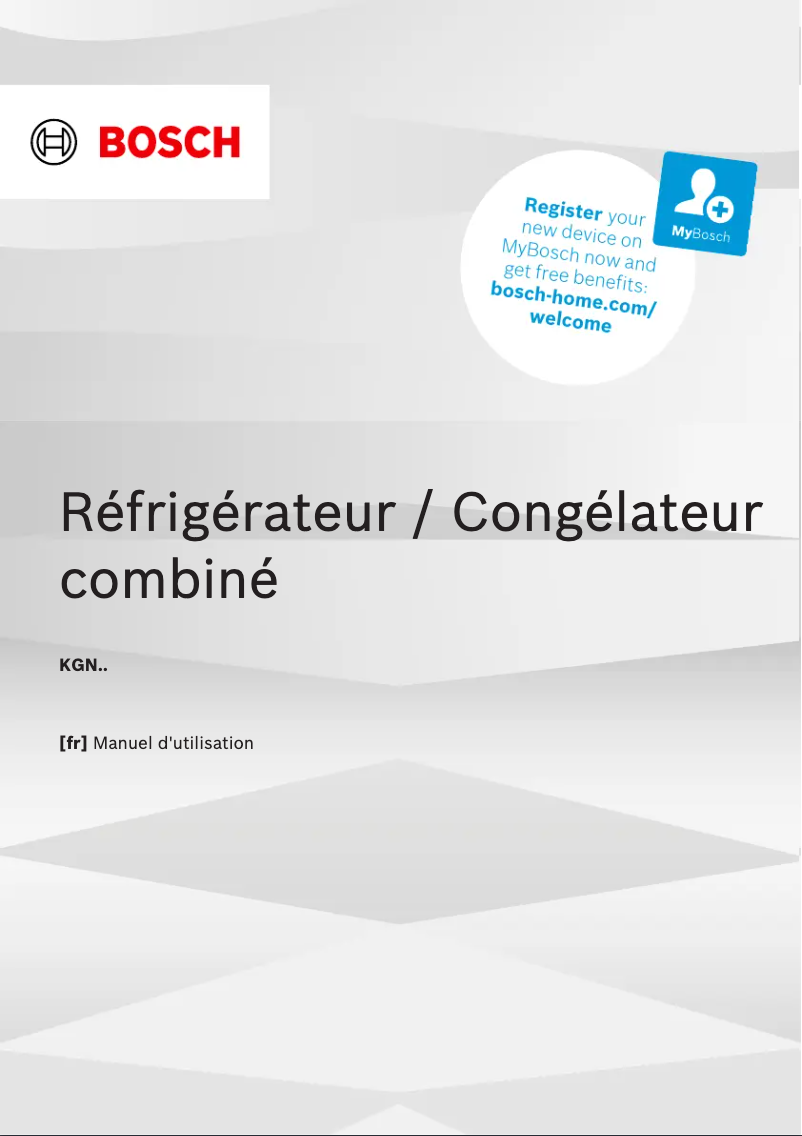 Image de la première page du manuel de l'appareil KGN362LBF