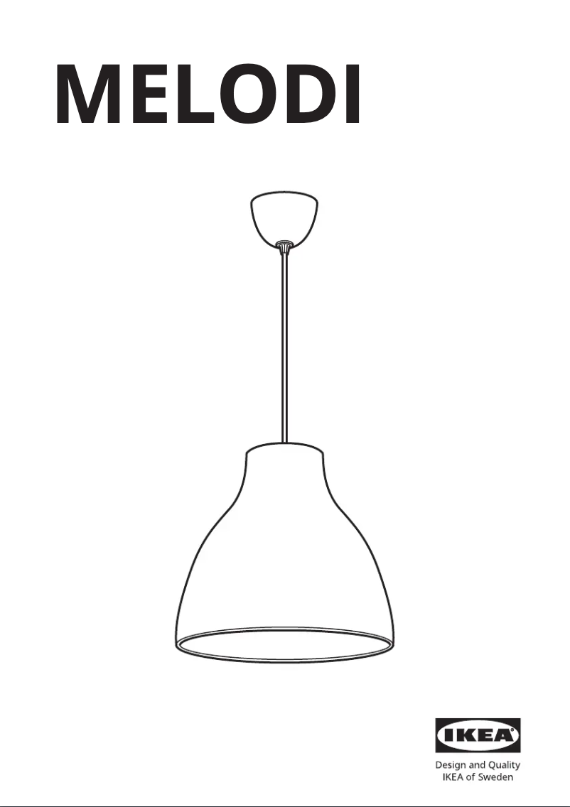 Page 1 de la notice Manuel utilisateur Ikea MELODI 603.865.27