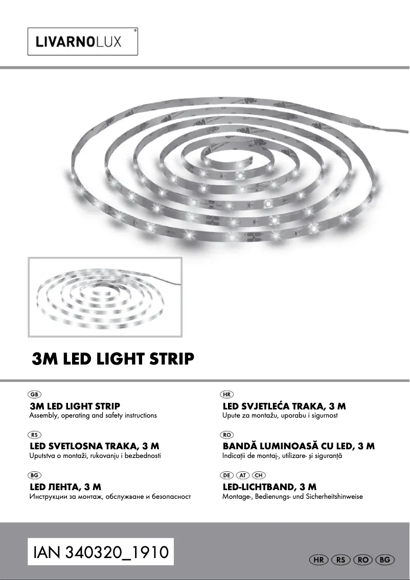 Page 1 de la notice Manuel utilisateur Livarno Lux IAN 340320