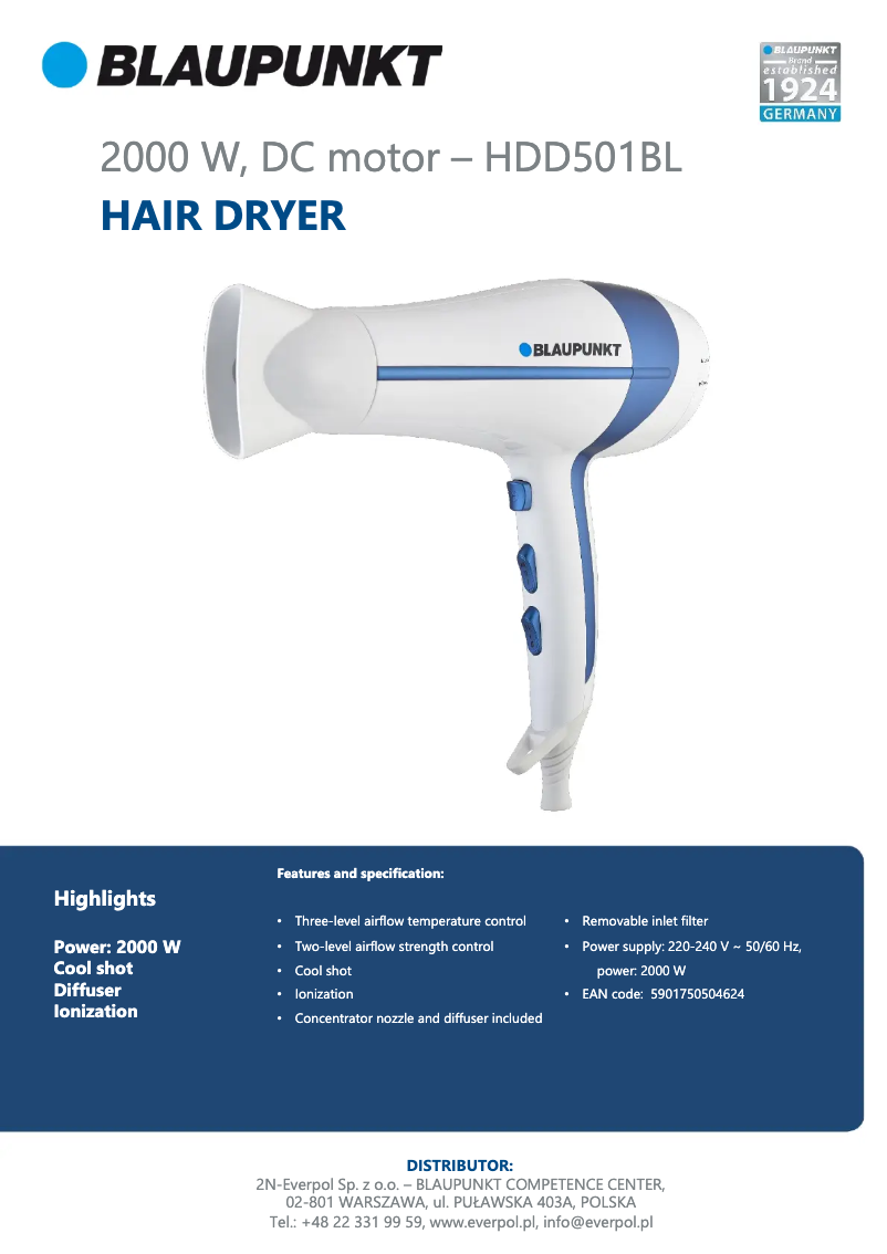 Imagen de la primera página del manual del dispositivo HDD501