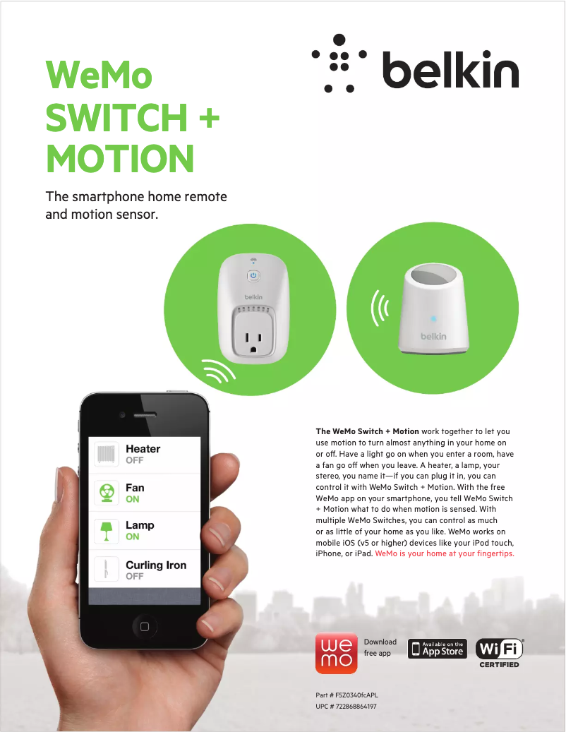 Page n°1 - Manuel utilisateur Belkin Wemo Sensor Bundle