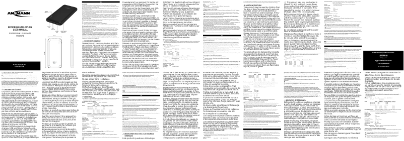 Page 1 de la notice Manuel utilisateur Ansmann PB320PD