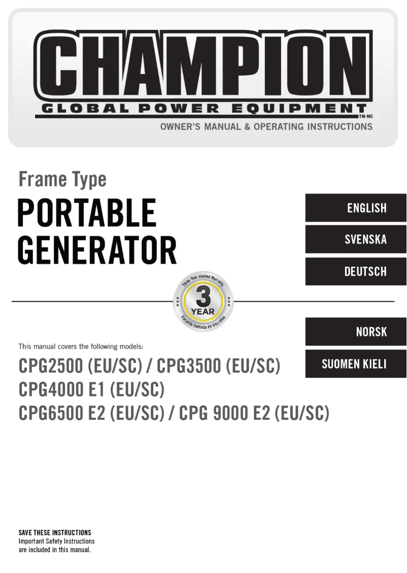 Image de la première page du manuel de l'appareil CPG9000E2