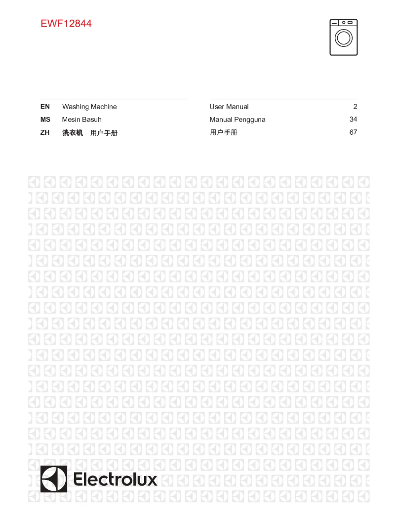 Page n°1 - Manuel utilisateur Electrolux EWF12844