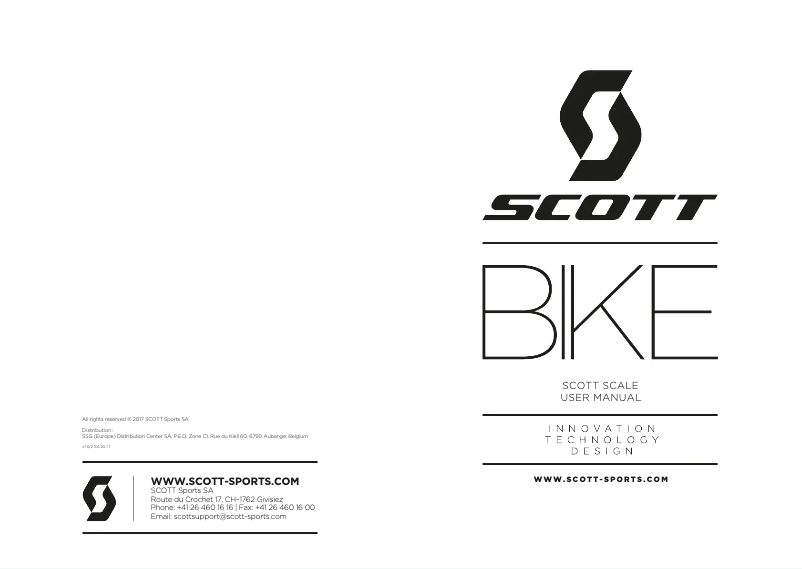 Page 1 de la notice Manuel utilisateur Scott Scale RC World Cup AXS