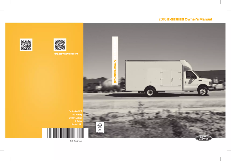Page 1 de la notice Manuel utilisateur Ford E-350 (2018)