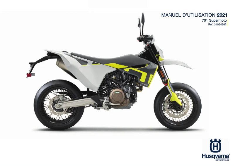 Page 1 de la notice Manuel utilisateur Husqvarna 701 Supermoto (2021)