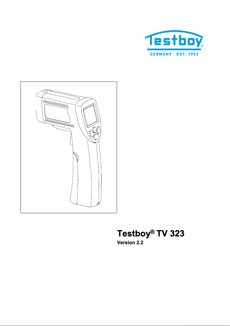 Page n°1 - Manuel utilisateur Testboy TV 323