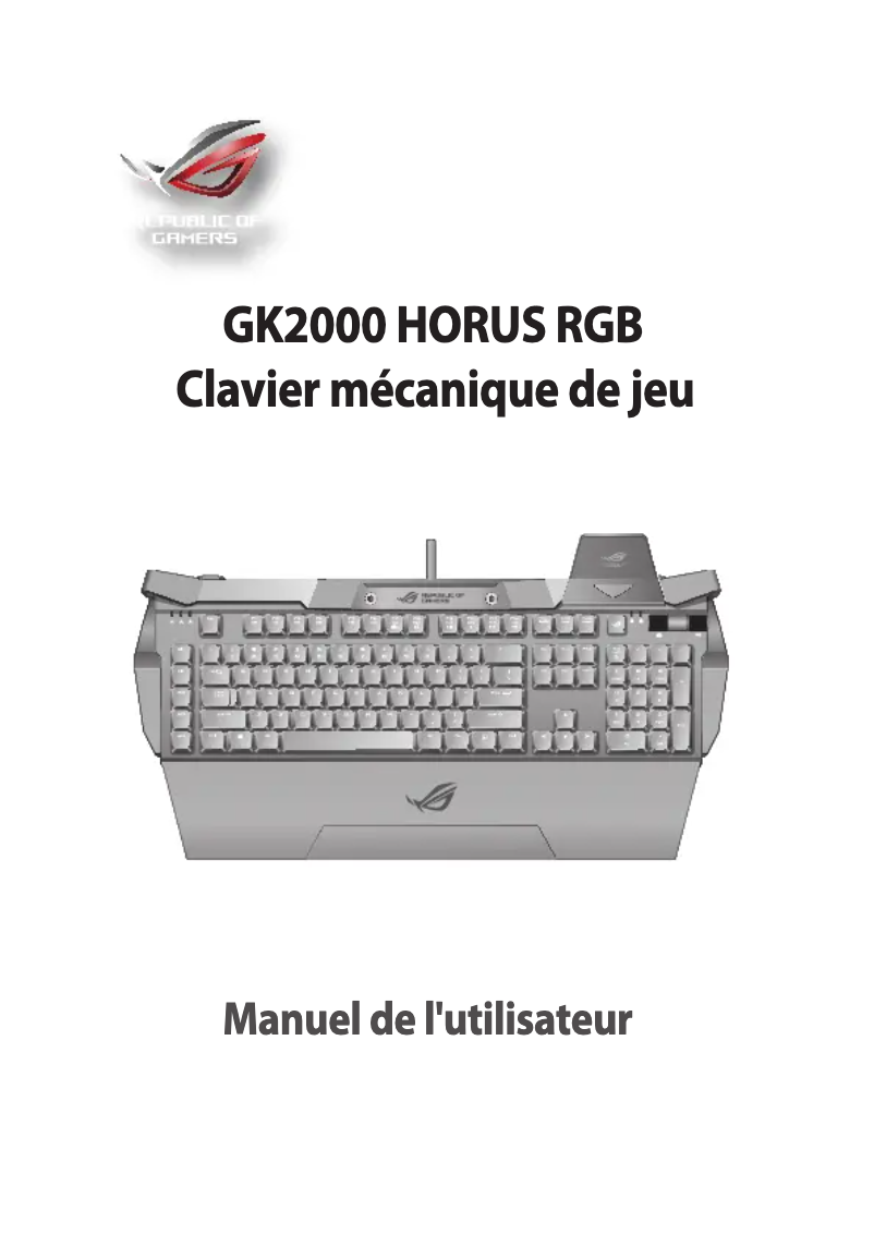 Page 1 de la notice Manuel utilisateur Asus ROG Horus GK2000 RGB