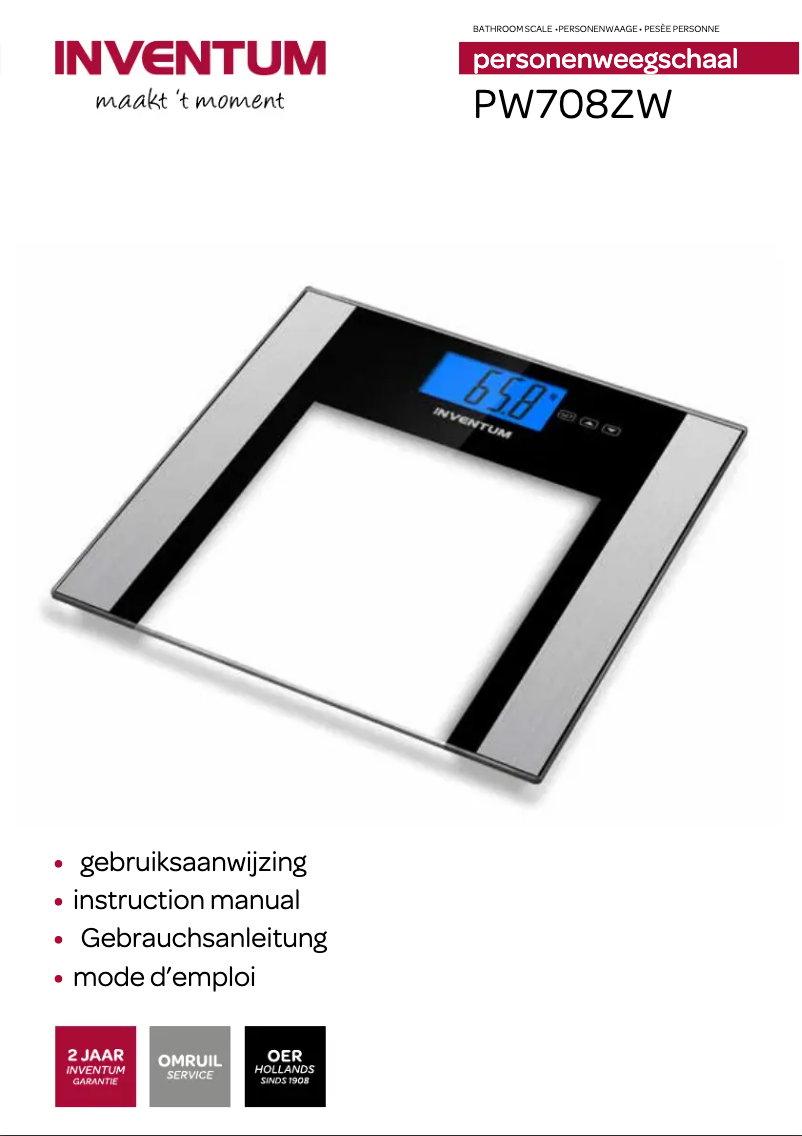 Página 1 del manual Manual de usuario Inventum PW708ZW