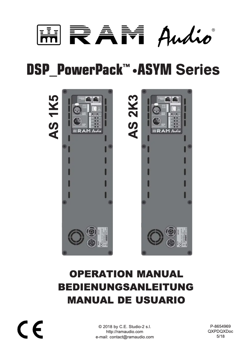 Page 1 de la notice Manuel utilisateur Ram Audio AS 1K5