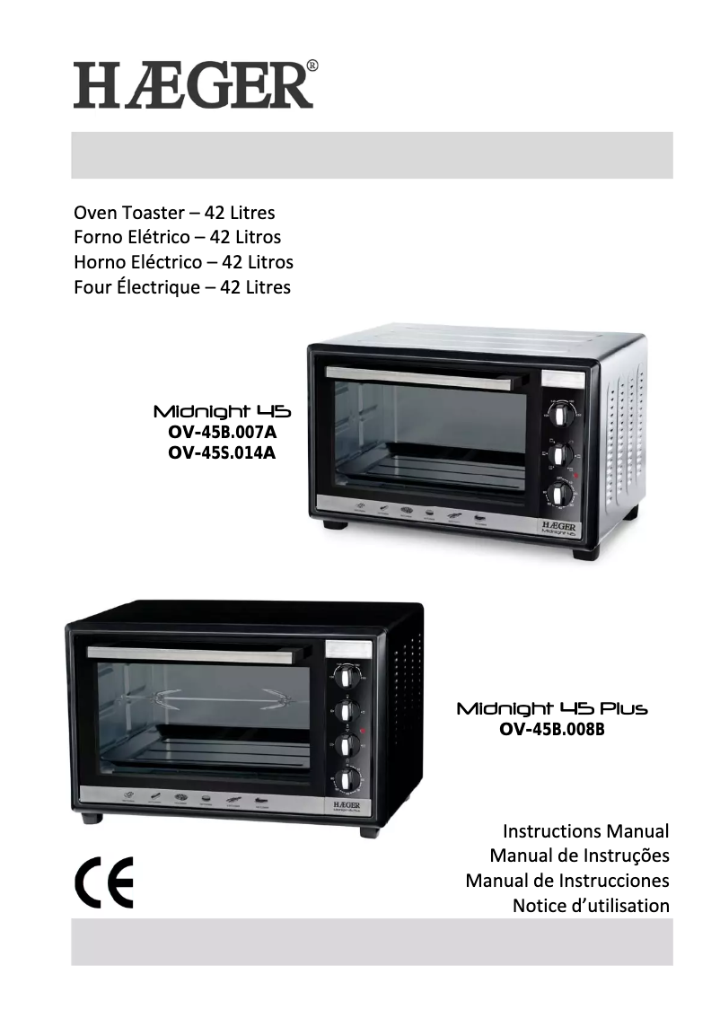 Página 1 del manual Manual de usuario Haeger Midnight 45
