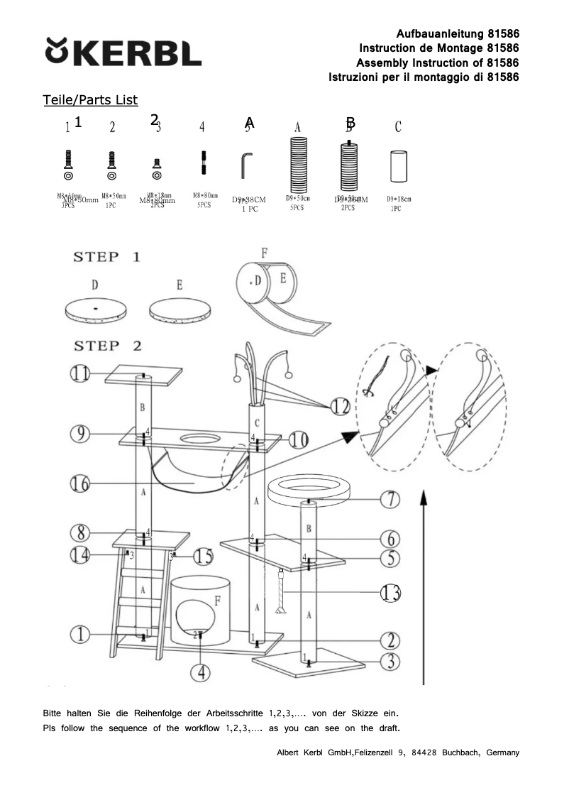 Page 1 de la notice Manuel utilisateur Kerbl Creative Adventure 81586