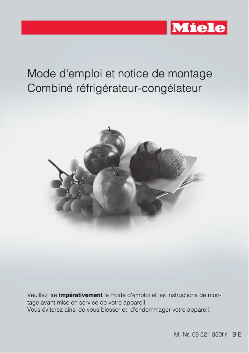 Page n°1 - Manuel utilisateur Miele KFN 37452 IDE