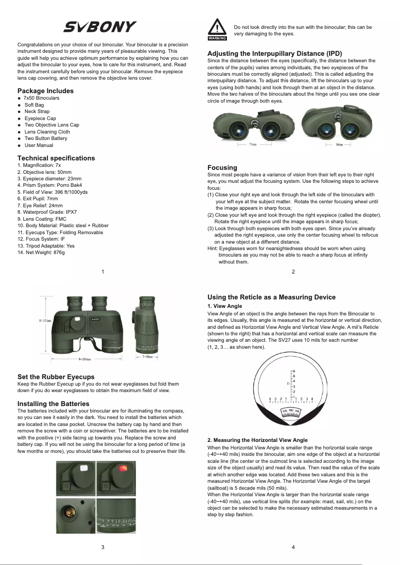 Image de la première page du manuel de l'appareil SV47