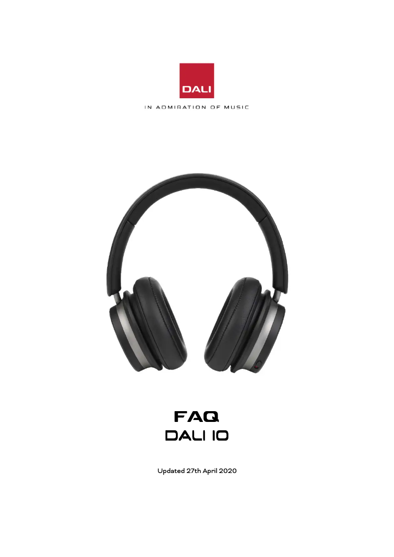 Page 1 de la notice FAQ Dali iO-6