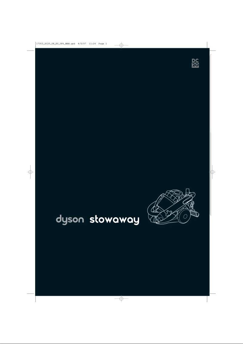 Image de la première page du manuel de l'appareil DC20 Stowaway