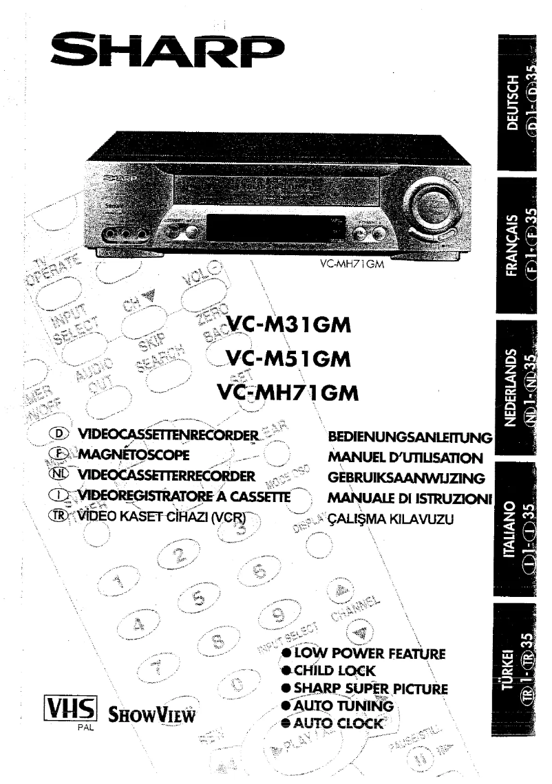 Image de la première page du manuel de l'appareil VC-MH71