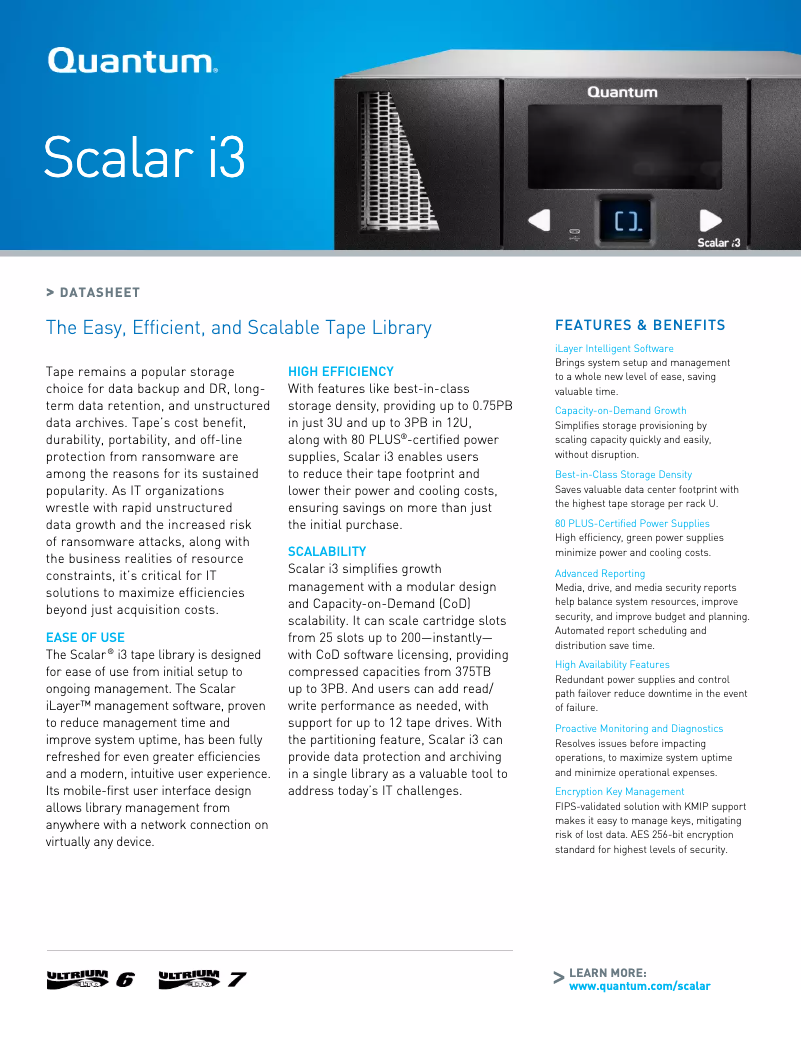 Image de la première page du manuel de l'appareil Scalar i3