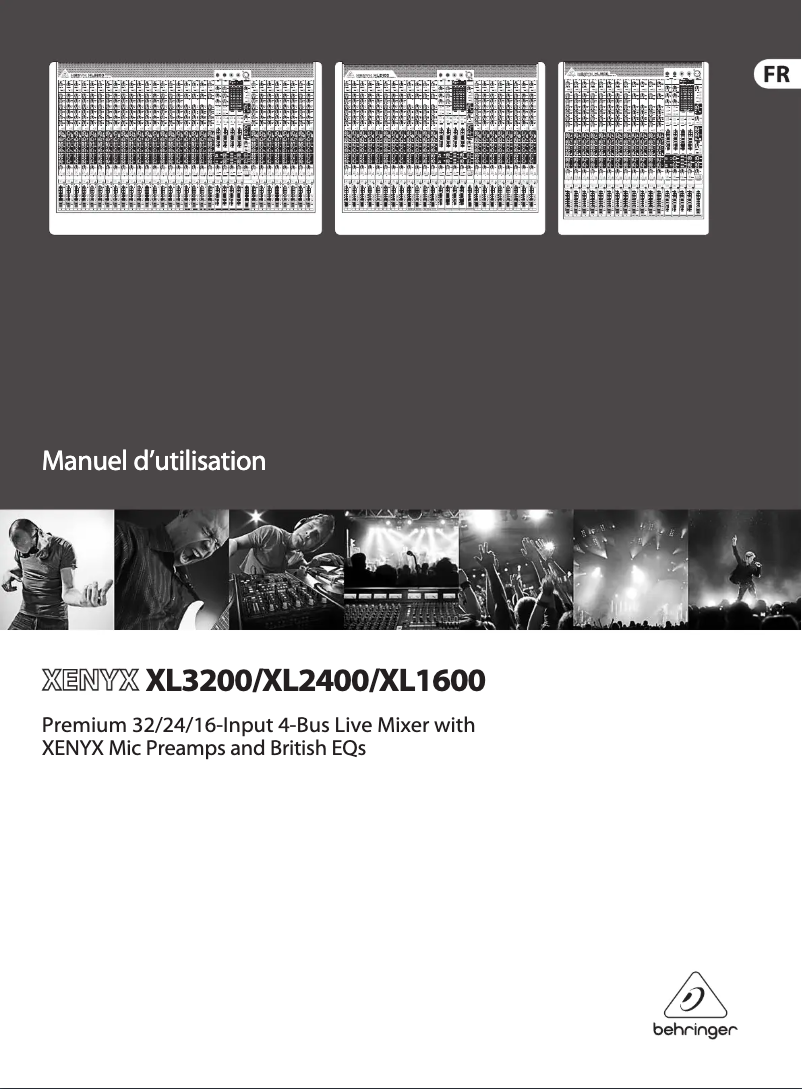 Page 1 of the manual User Manual Behringer Xenyx XL1600
