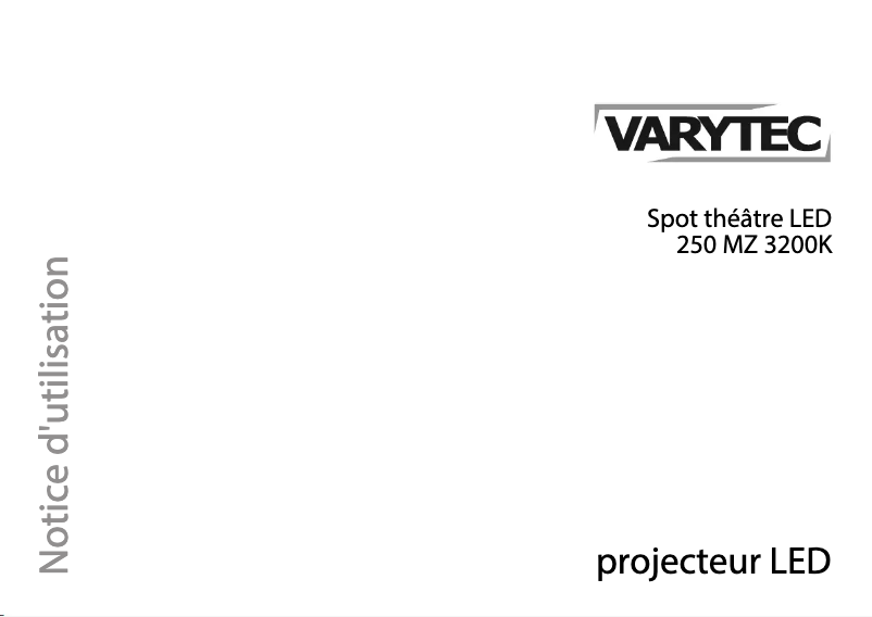 Page 1 de la notice Manuel utilisateur Varytec LED Theater Spot