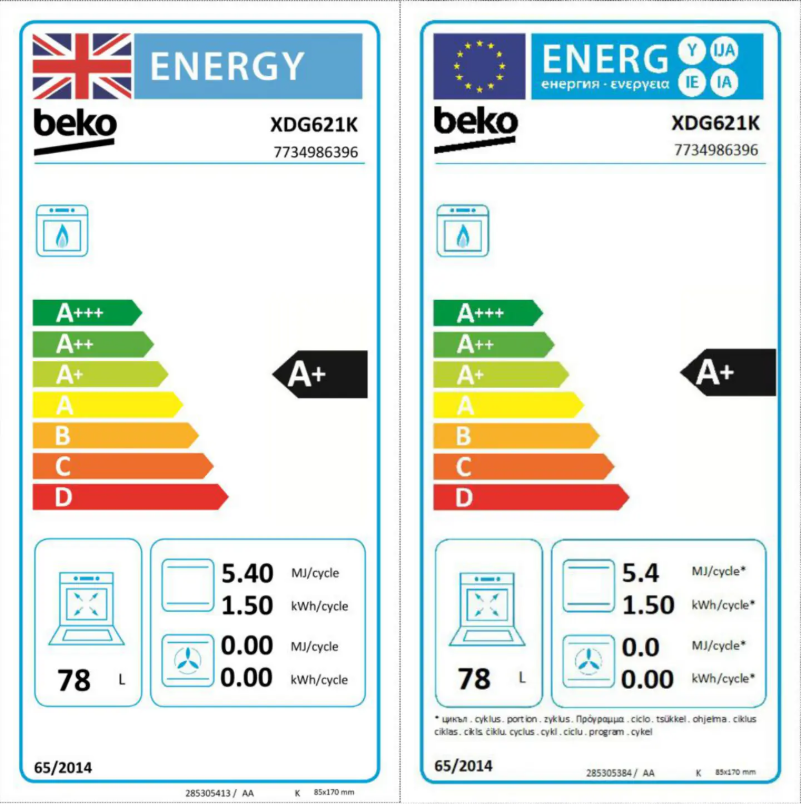 Page 1 de la notice Manuel utilisateur Beko XDG621