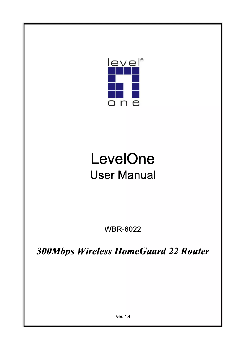 Image de la première page du manuel de l'appareil WBR-6022