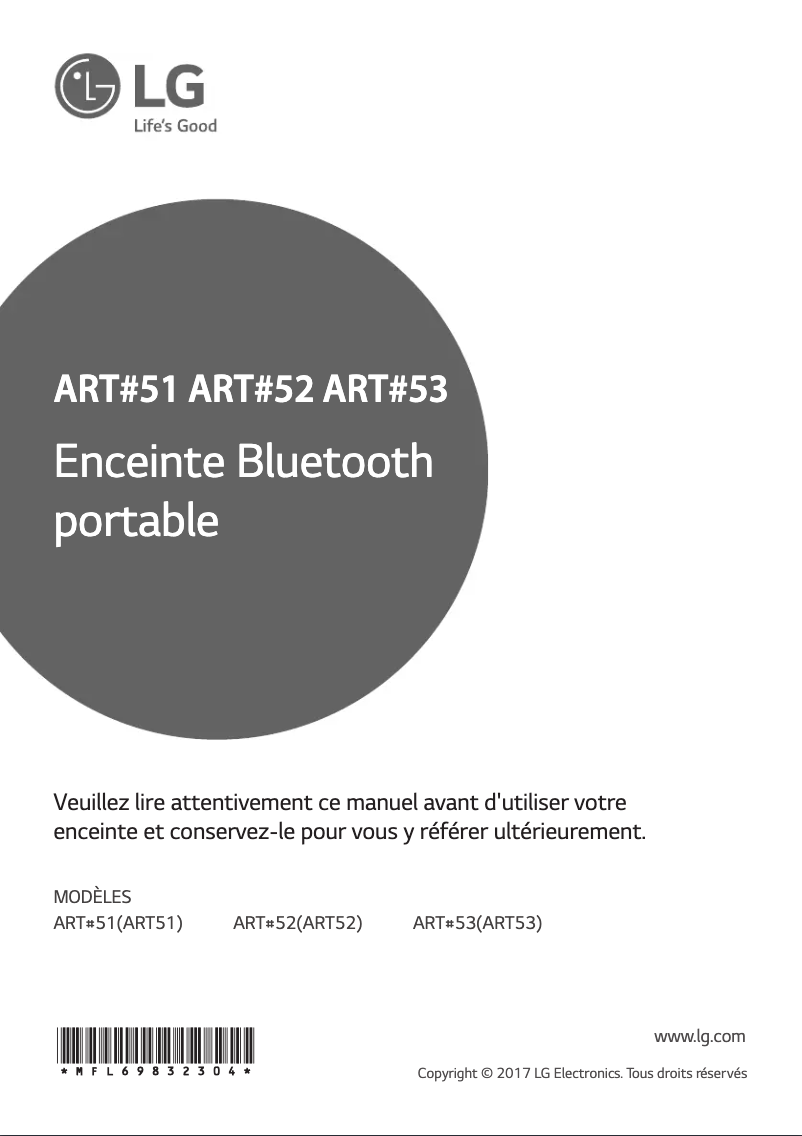 Page n°1 - Manuel utilisateur LG ART53