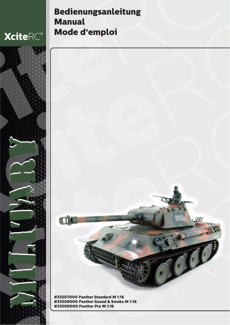 Image de la première page du manuel de l'appareil Panther