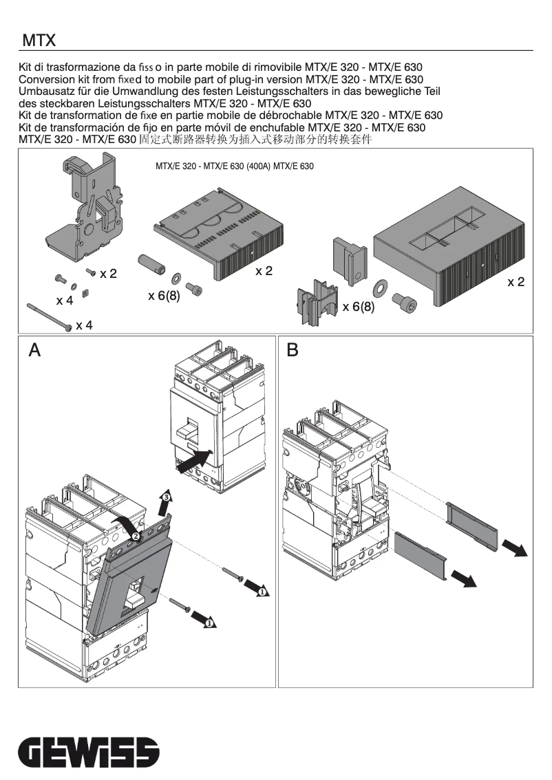 Page 1 de la notice Manuel utilisateur Gewiss GWD8056