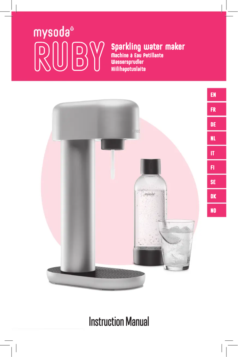 Page n°1 - Manuel utilisateur MySoda Ruby