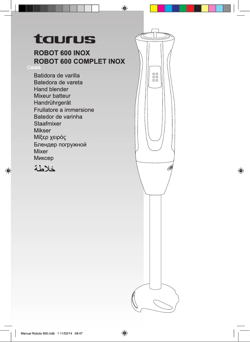 Image de la première page du manuel de l'appareil Robot 600 Complet Inox