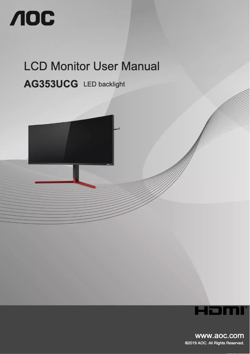 Image de la première page du manuel de l'appareil AGON AG353UCG