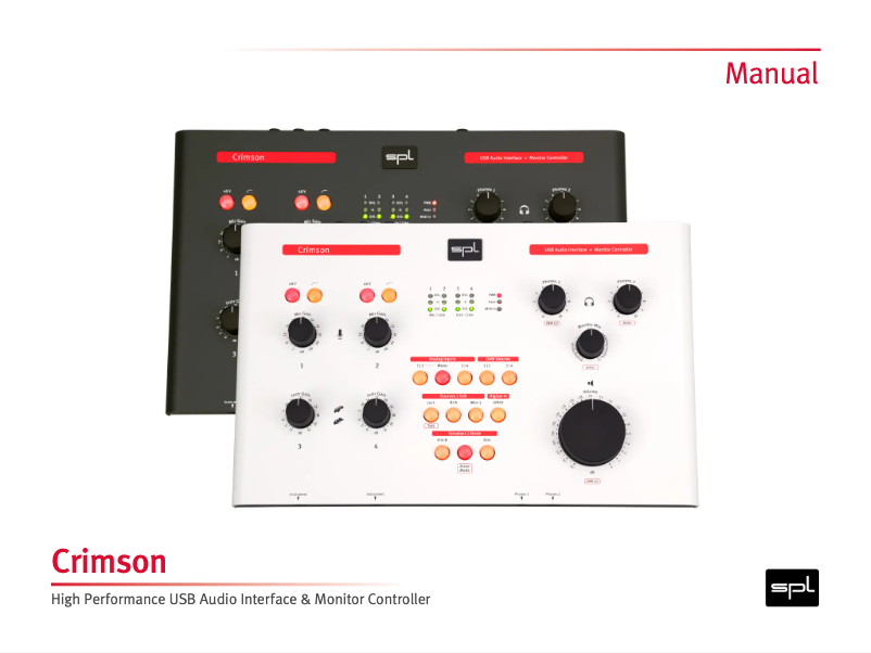 Page 1 de la notice Manuel utilisateur SPL Crimson