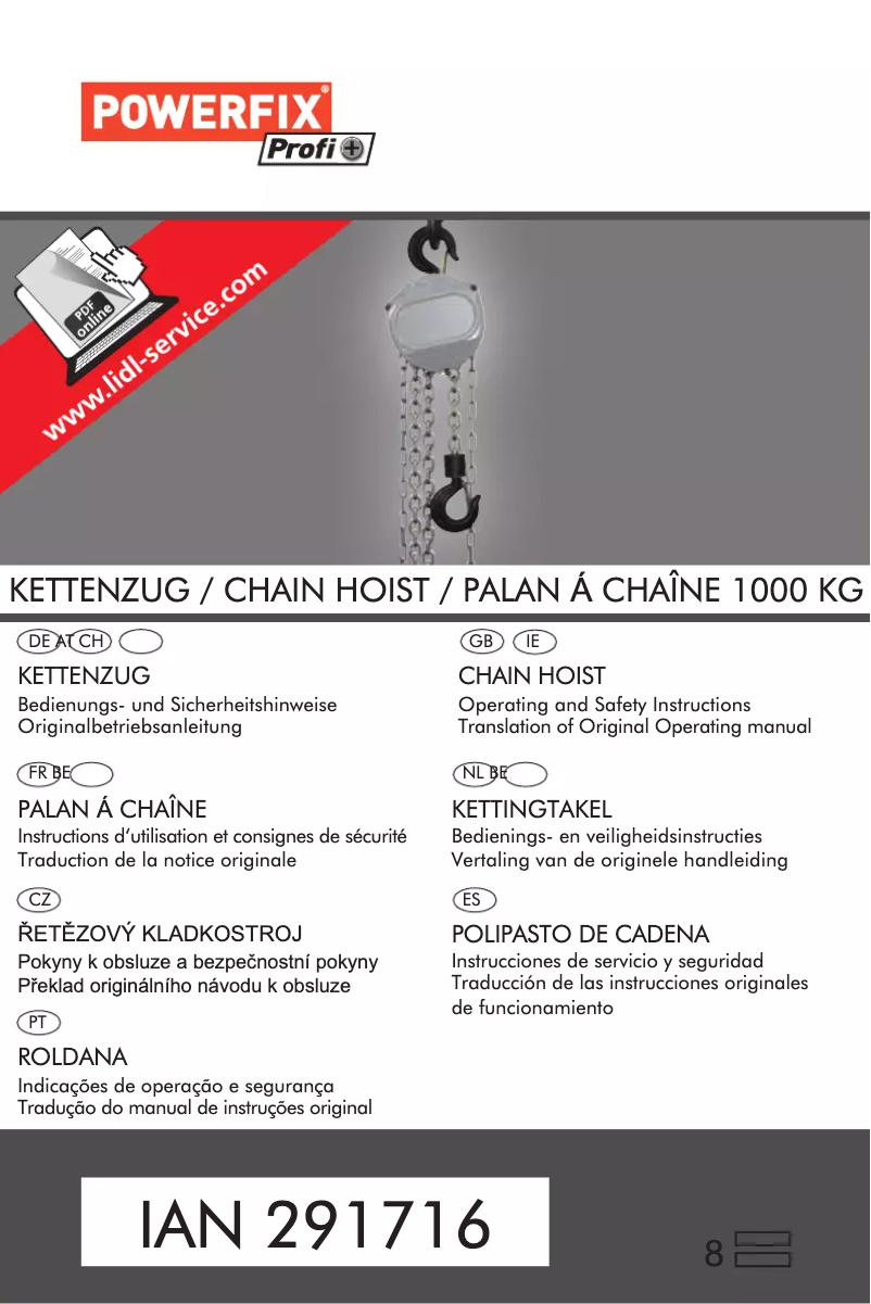 Página 1 del manual Manual de usuario Powerfix Mecanismo de