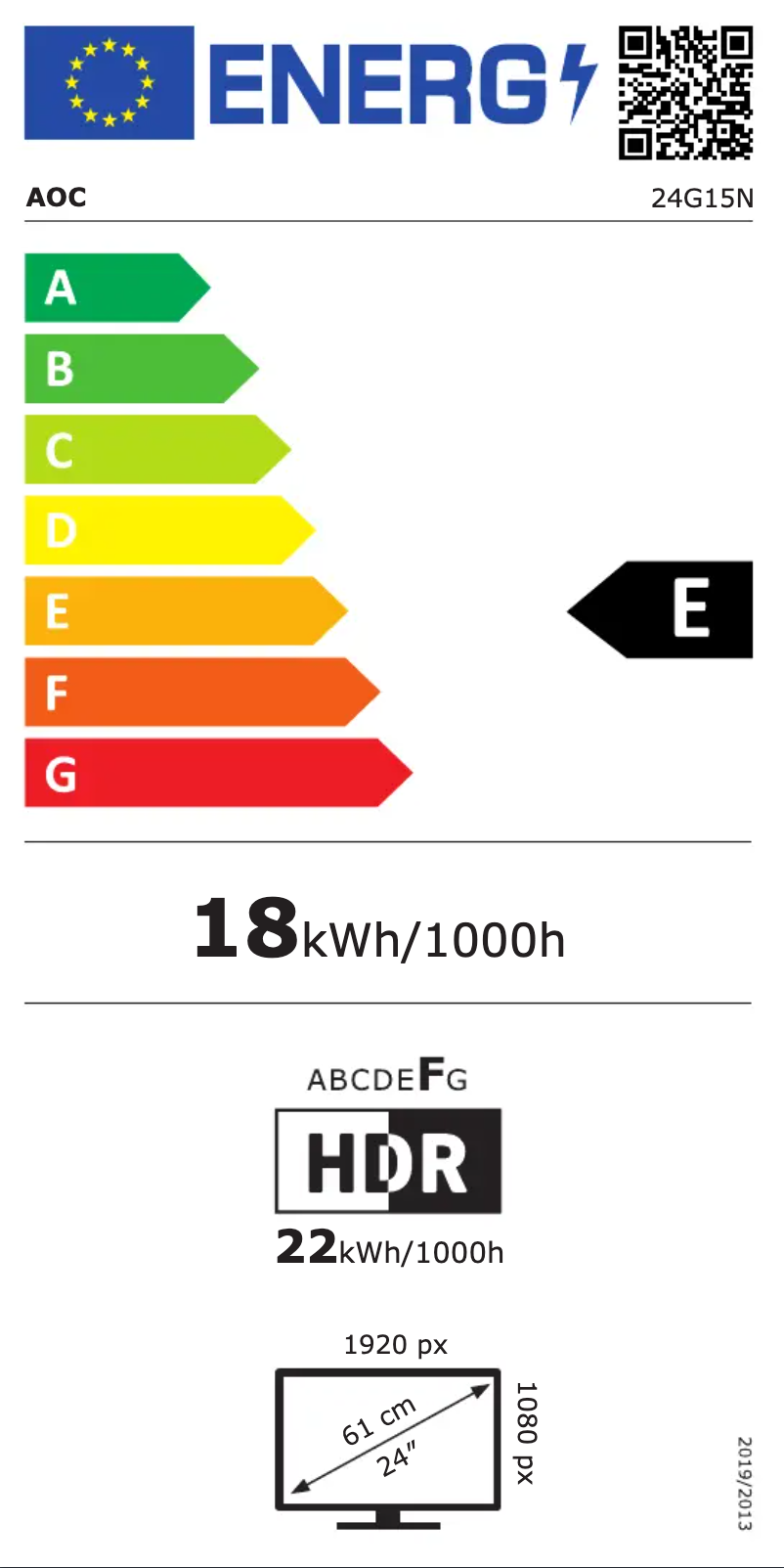 Page n°1 - Label énergétique AOC 24G15N