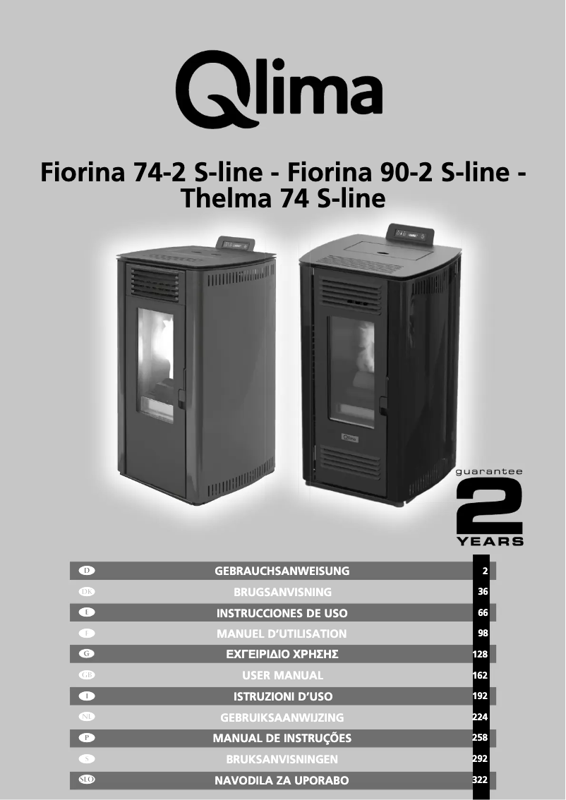 Image de la première page du manuel de l'appareil Fiorina 74 S-Line