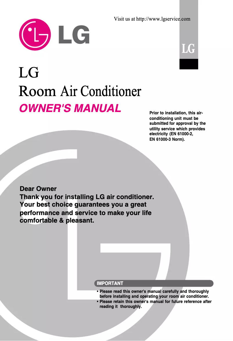 Page 1 de la notice Manuel utilisateur LG A18FR