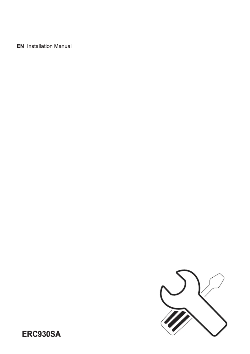 Page 1 de la notice Guide d'installation Electrolux ERC930SA