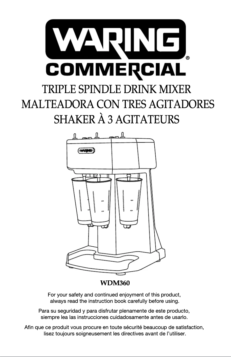 Página 1 del manual Manual de usuario Waring Commercial WDM360