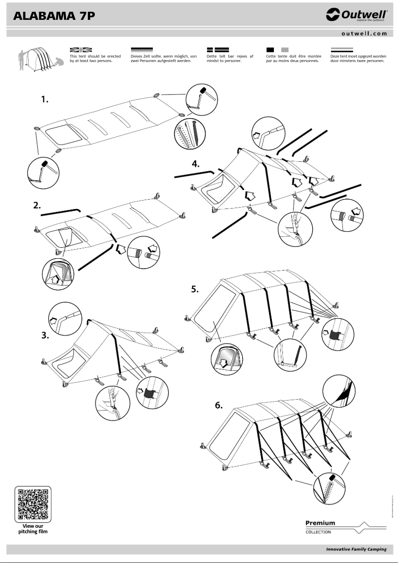 Página 1 del manual Manual de usuario Outwell Alabama 7P