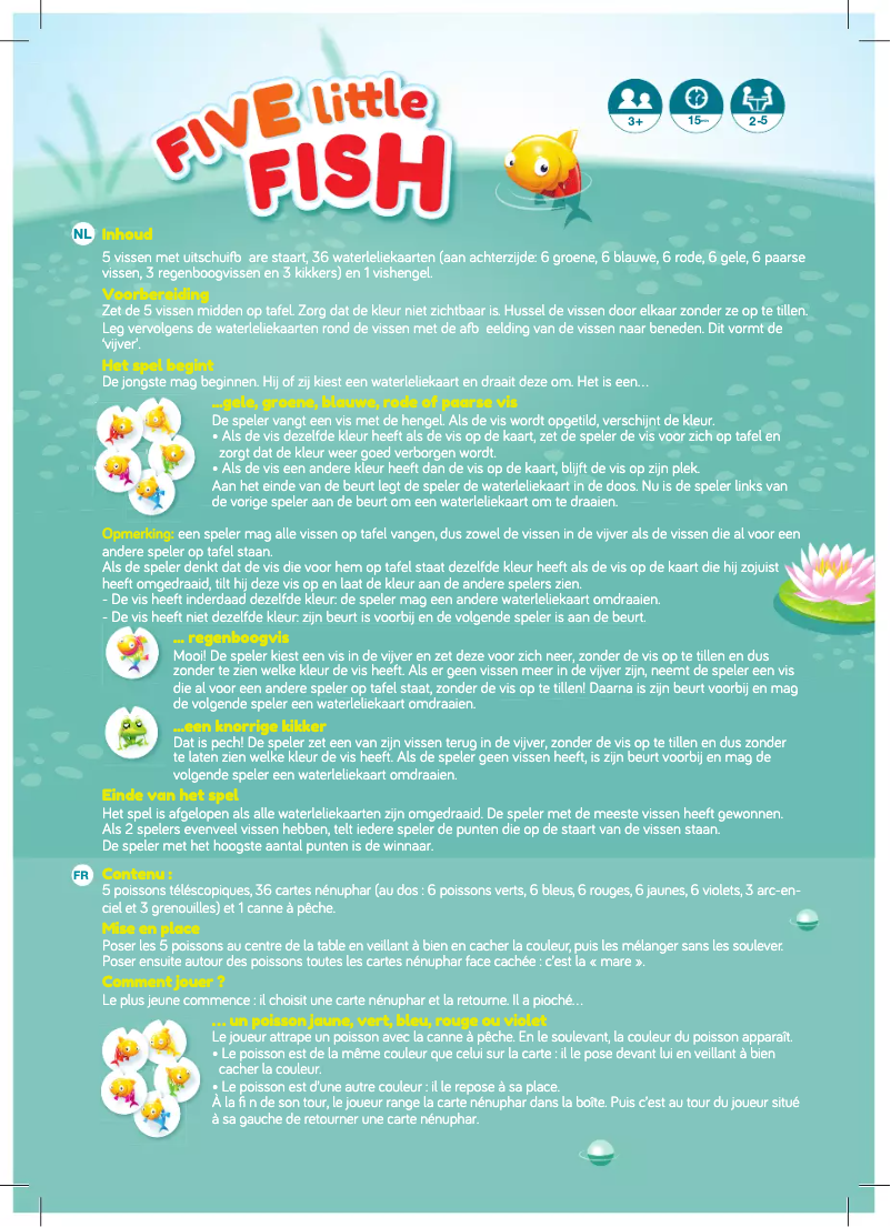 Página 1 del manual Manual de usuario Jumbo Five Little Fish