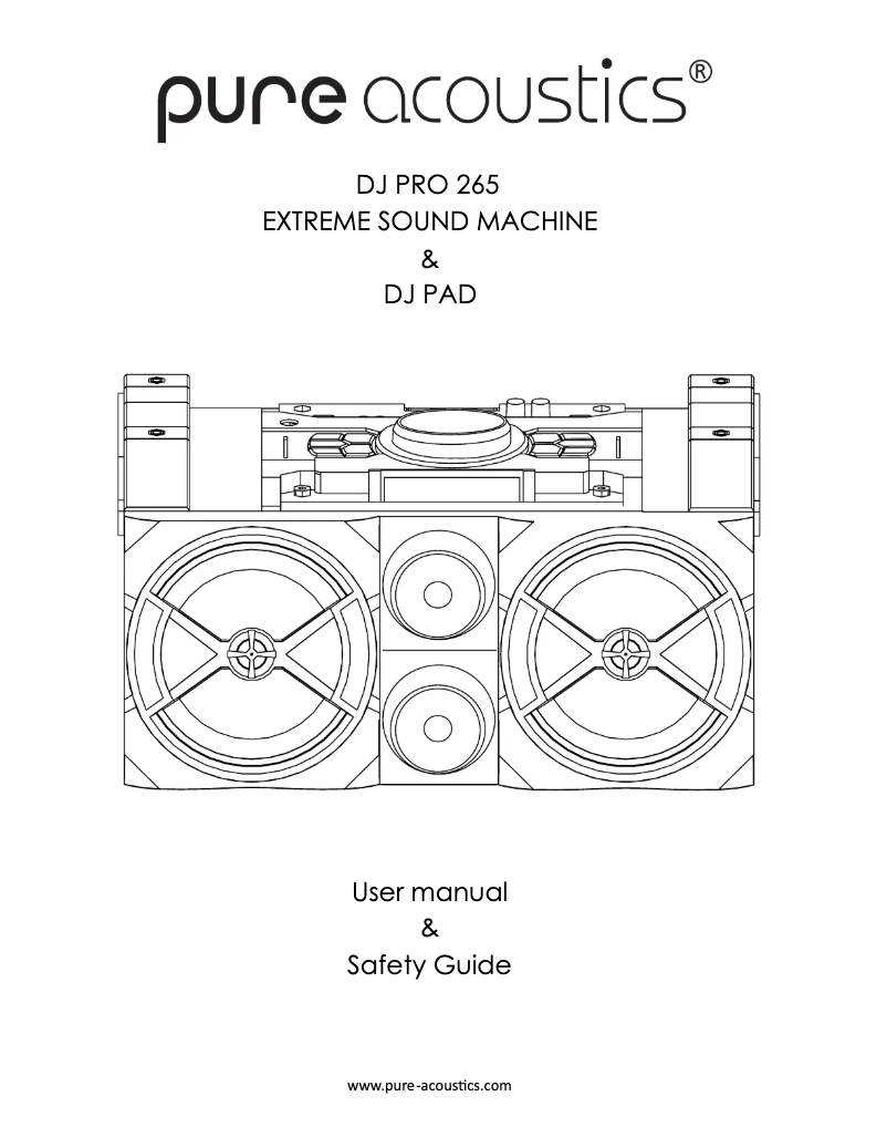 Image de la première page du manuel de l'appareil DJ Pro 265