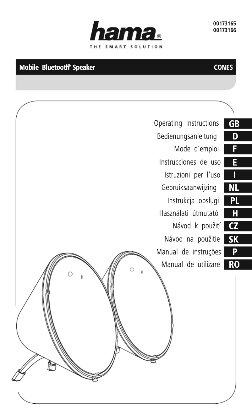 Page n°1 - Manuel utilisateur Hama Cones