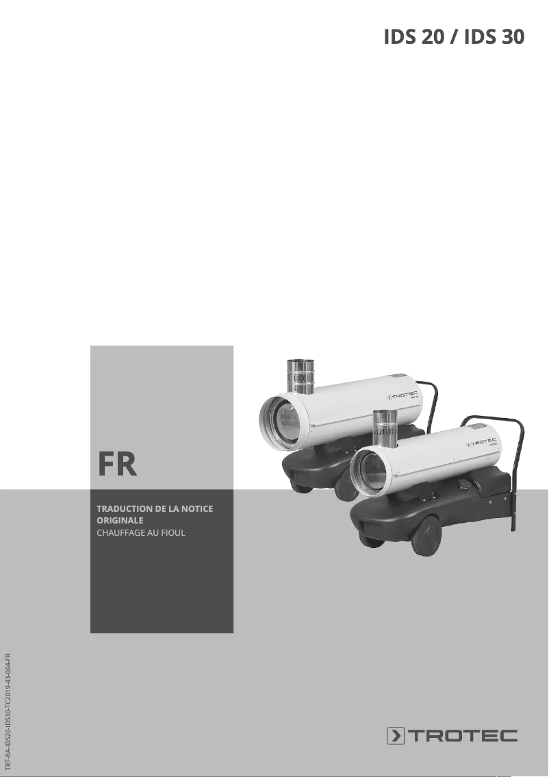 Page 1 de la notice Manuel utilisateur Trotec IDS 30