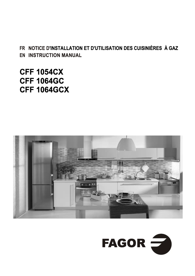 Page 1 de la notice Manuel utilisateur Fagor CFF1054CX
