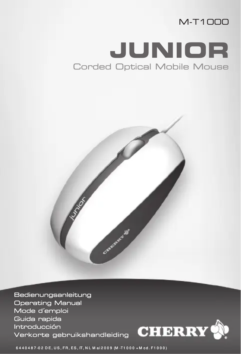 Page 1 de la notice Manuel utilisateur Cherry JUNIOR M-T1000